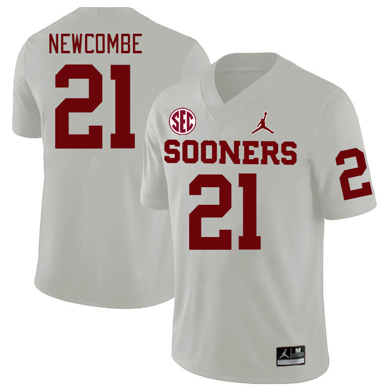 #21 Jeremiah Newcombe Oklahoma Sooners 2024 SEC Conference College Football Jerseys-White